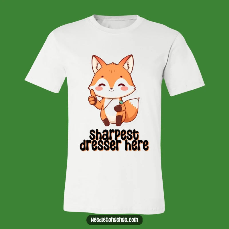 Funny Fox Sewing T-Shirt: Happy Thumbs Up Fox Tee, Crafty & Cute Funny Gift