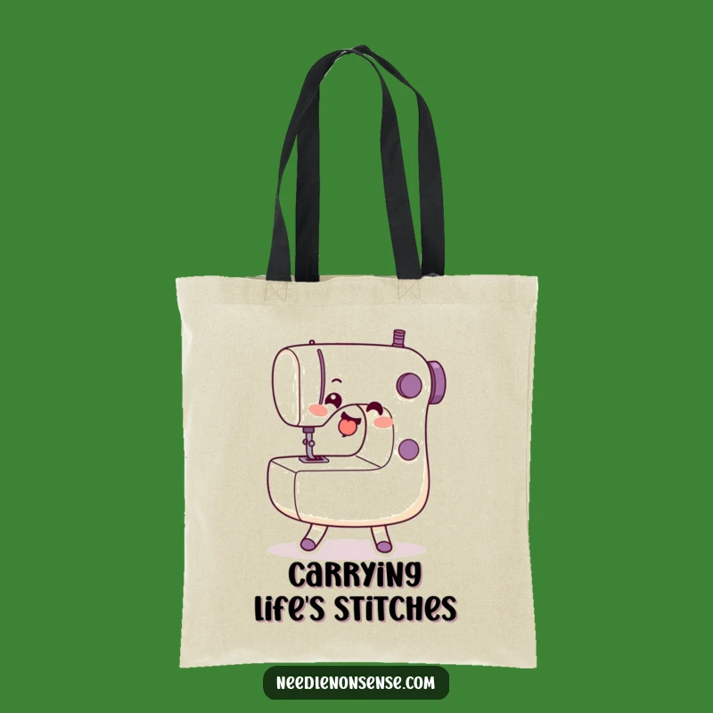 Funny Dancing Machine Tote Bag - Hilarious Carry-All for Sewists