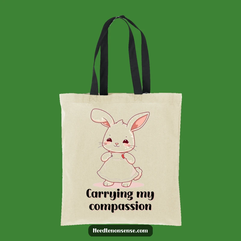 Funny Bunny Sewing Tote Bag: Cute Apron Rabbit, Spacious & Humorous Gift for Supplies