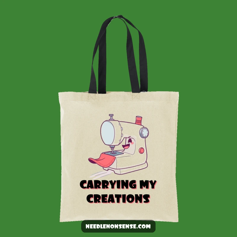 Funny Sewing Machine Tote Bag: Carry Your Supplies with Mischievous Style