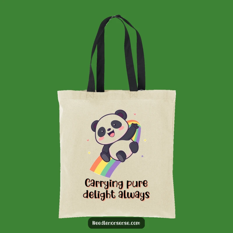 Funny Kawaii Panda Rainbow Tote Bag - Spacious & Stylish Funny Gift